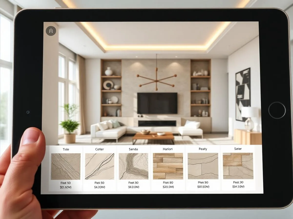 Tile visualizer interface